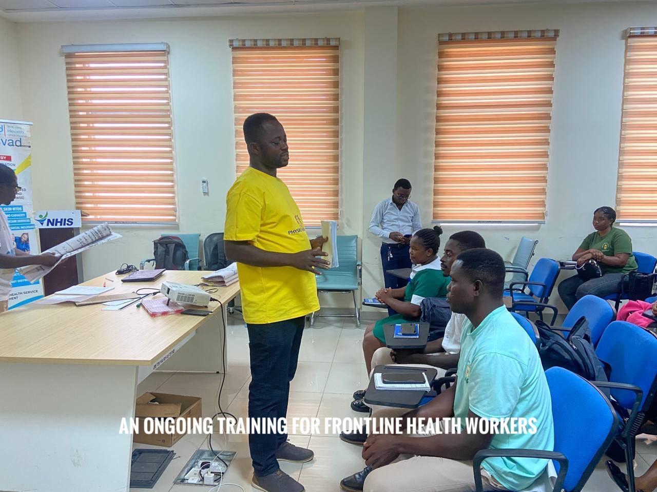 Health workers in training session learning to identify Skin-NTDs